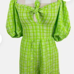 Top Shop Neon Green Romper size 10